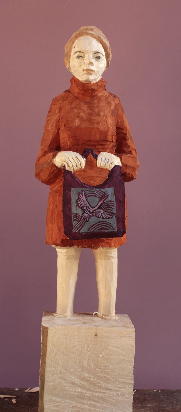 Edekafrau (1104) mit Kranichtasche und Mantel
