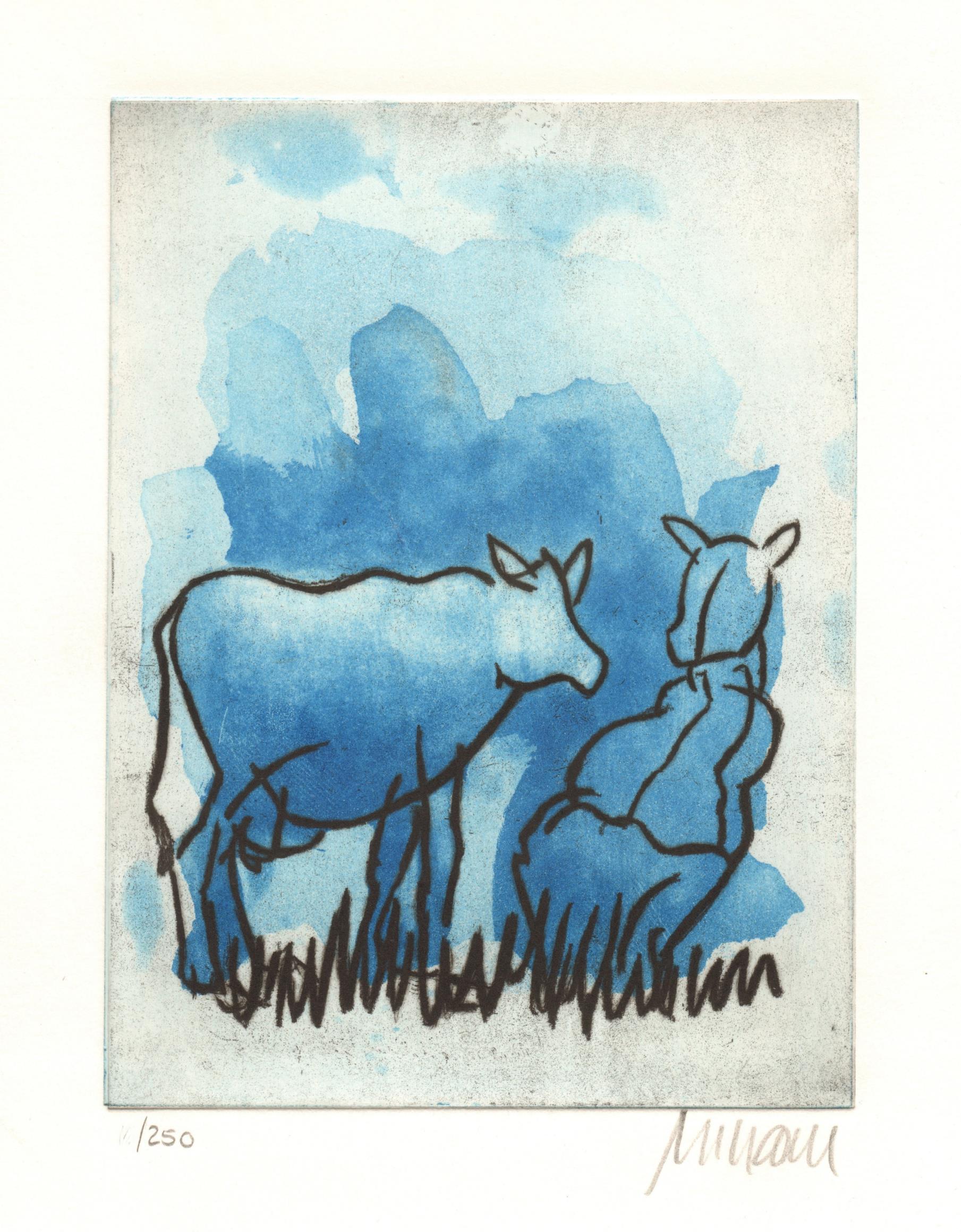 Die Blaue Kuh (Auf der Weide)