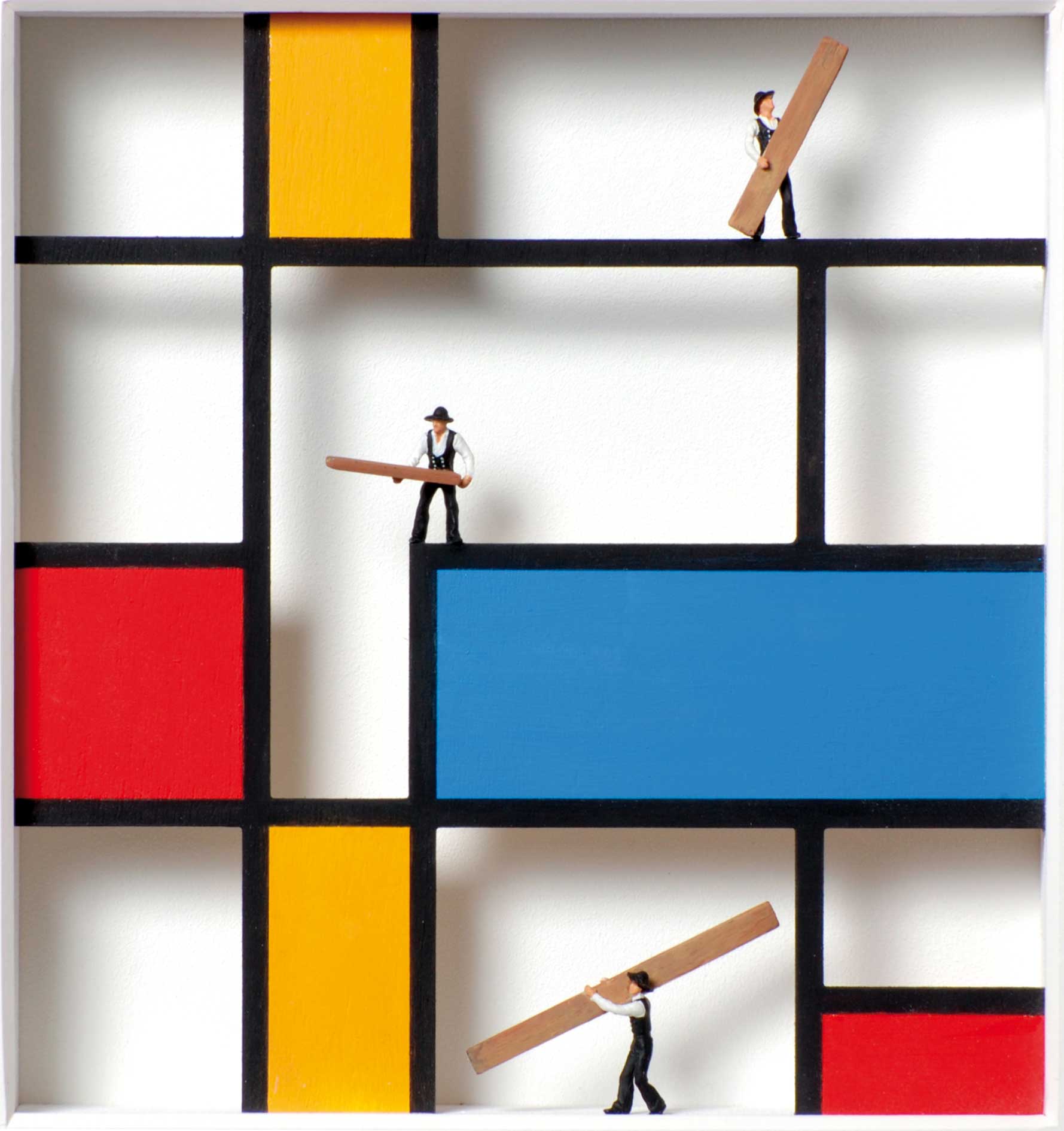 Homage to Piet Mondrian - Wir zimmern uns einen Mondrian