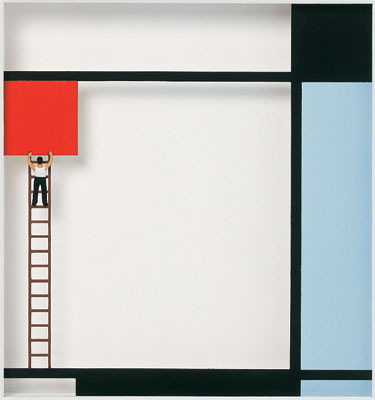 Homage to Piet Mondrian - Mondrian bei der Arbeit