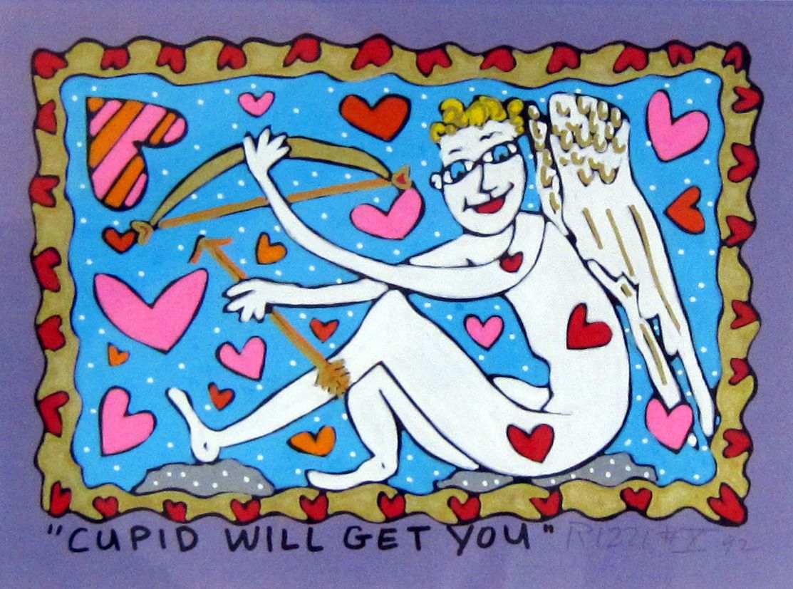 Cupid will get You rosa/violett gerahmt