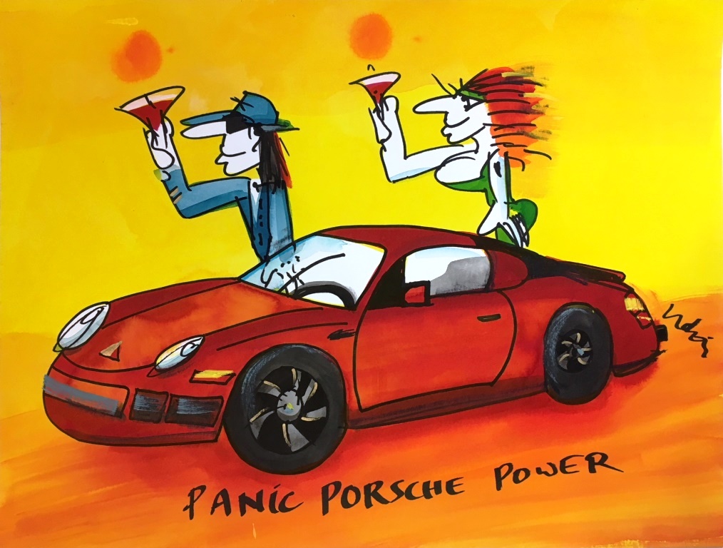 Panic Porsche Power - Unikat 2017, gerahmt