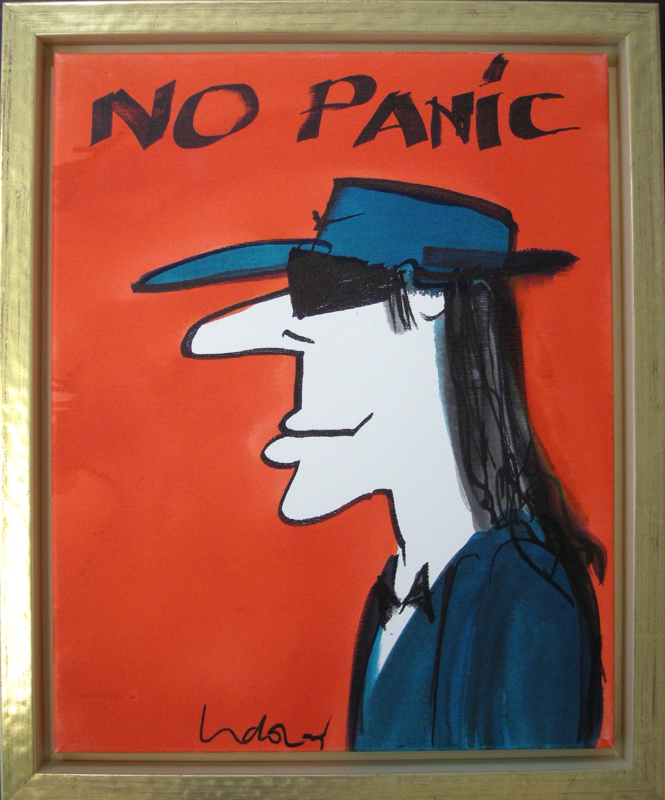 No Panic (Porträt) auf Leinwand