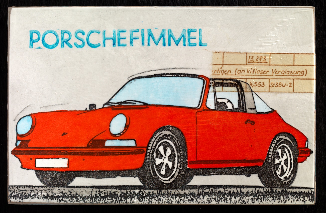 Porschefimmel - Targa in rot - nach links