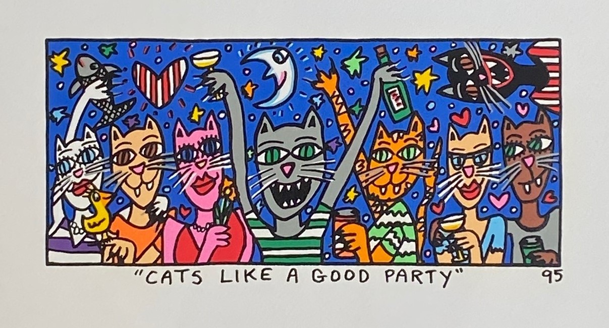 Cats Like a Good Party (Flat-Print)