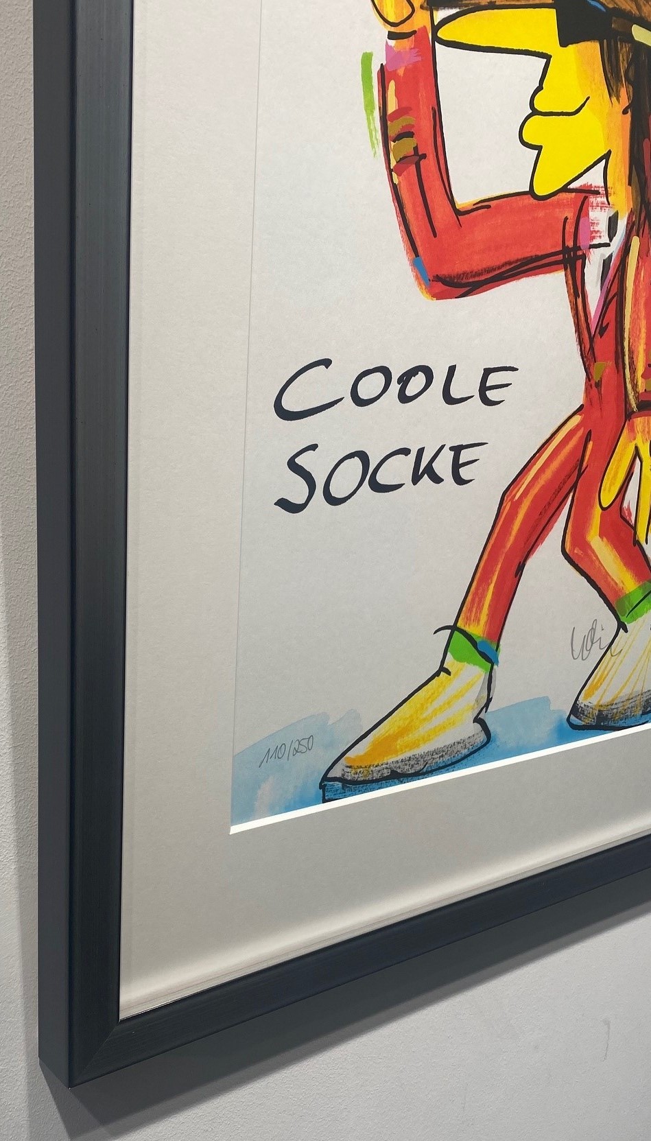 Coole Socke, gerahmt