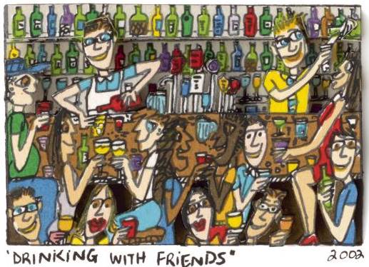 Drinking with friends