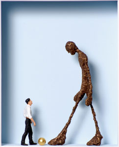 Homage to Alberto Giacometti - Kleiner Mann was nun?