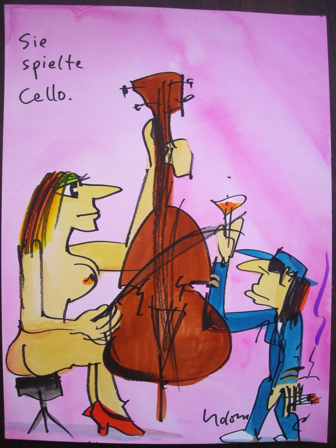 Sie spielte Cello 1 (pink)