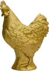 Huhn - gold, signiert