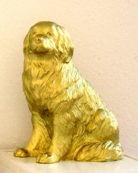 Wagner Hund klein Gold, handsigniert