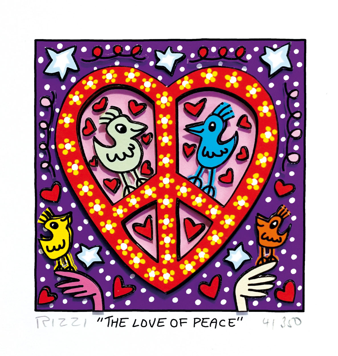 The Love of Peace 2018, gerahmt blau