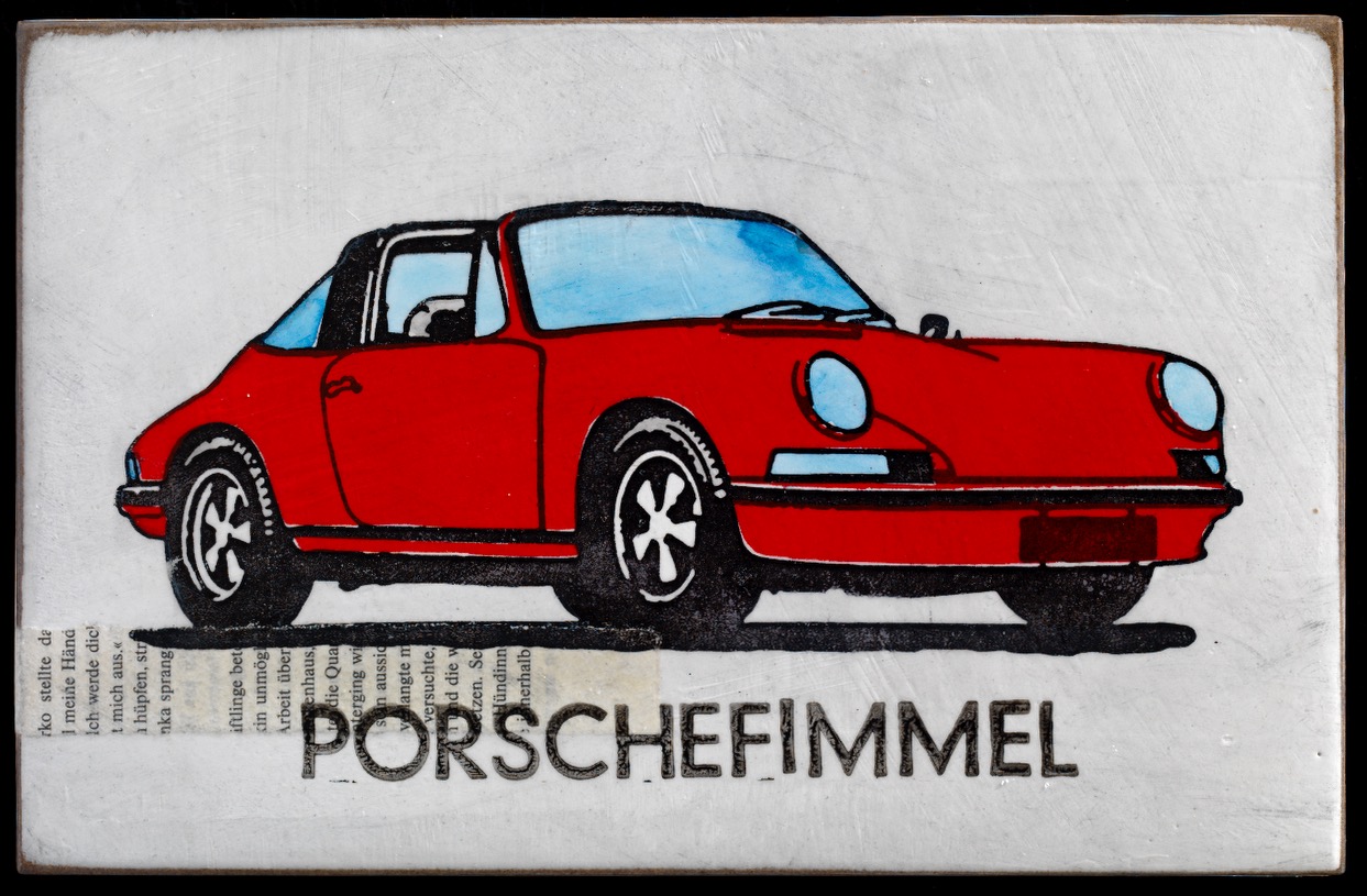 Porschefimmel - Targa in rot - nach rechts
