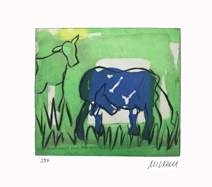 Die Blaue Kuh (im Grünen)
