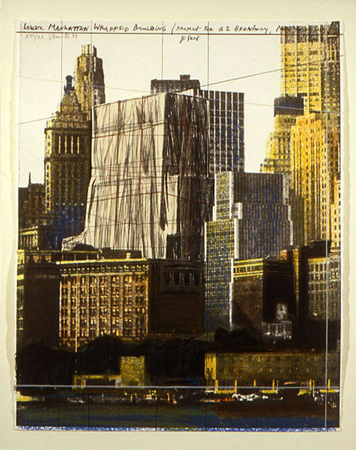 Lower Manhattan, Wrapped Building, 1984