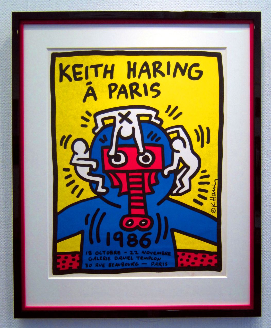 Keith Haring à Paris, gerahmt